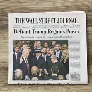 WALL STREET JOURNAL Newspaper President Donald Trump Inauguration DonaldTrump